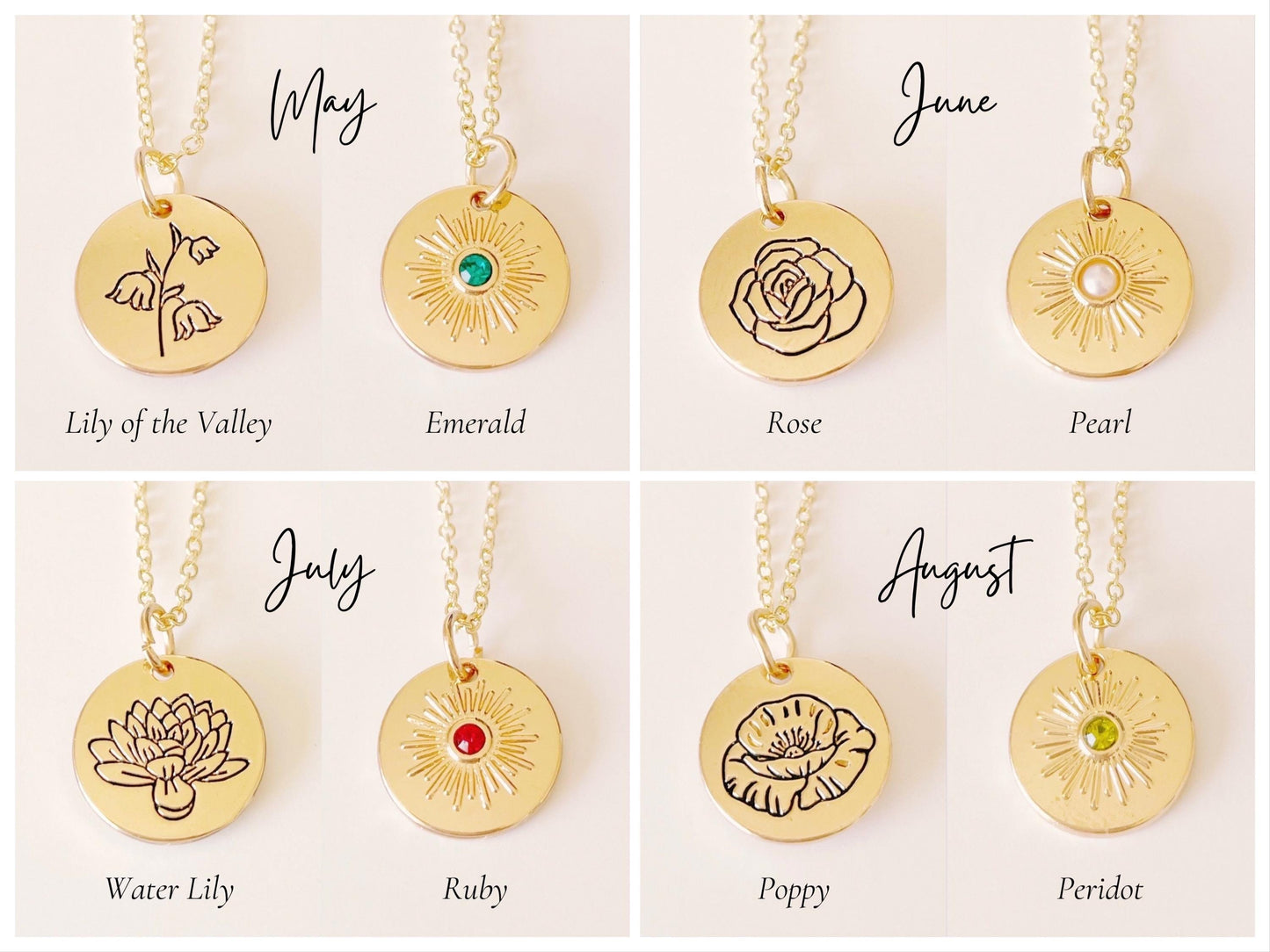 Birth Month Necklace