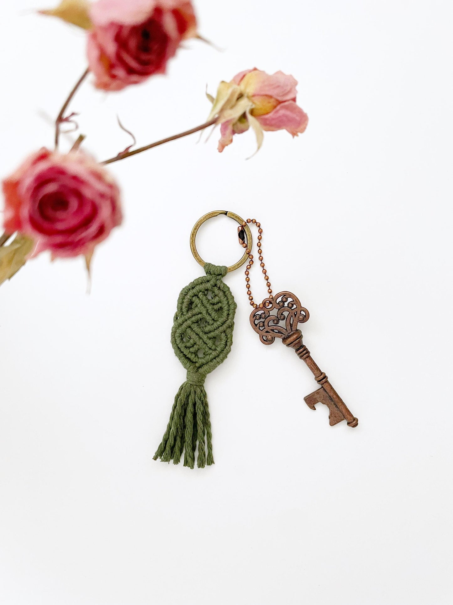 Celtic Knot Macrame Keychain