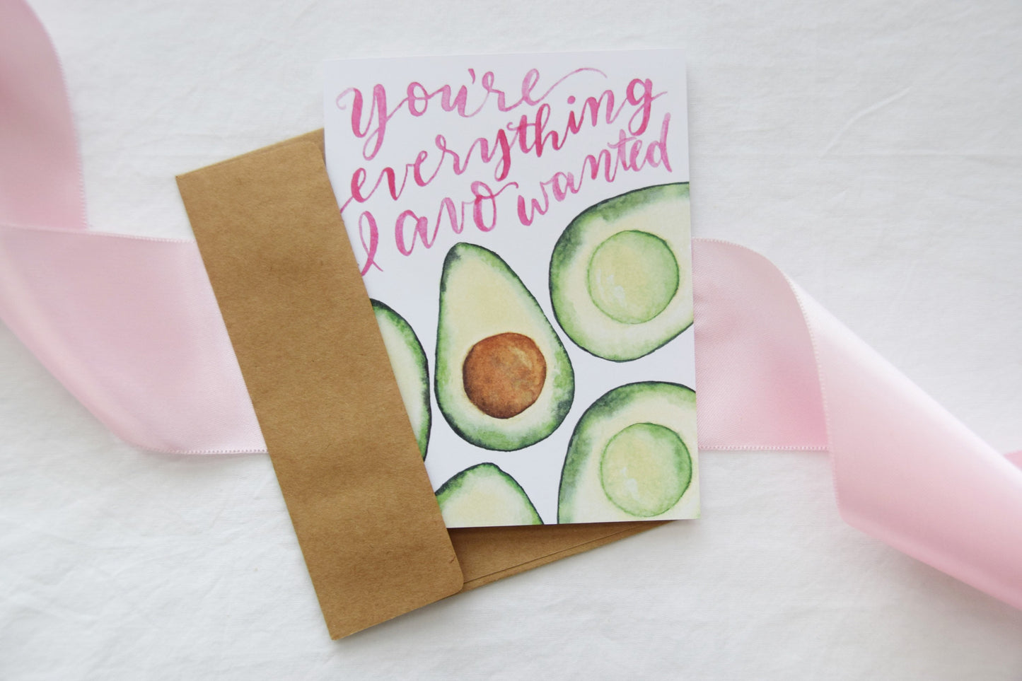 Avocado Watercolor Card