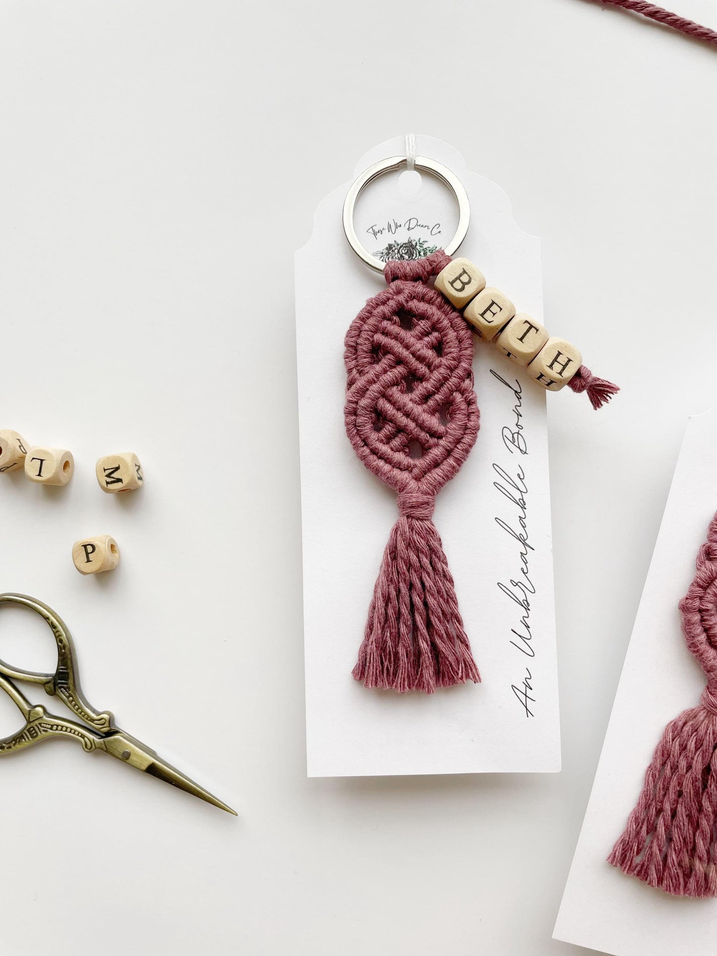 Celtic Knot Macrame Keychain