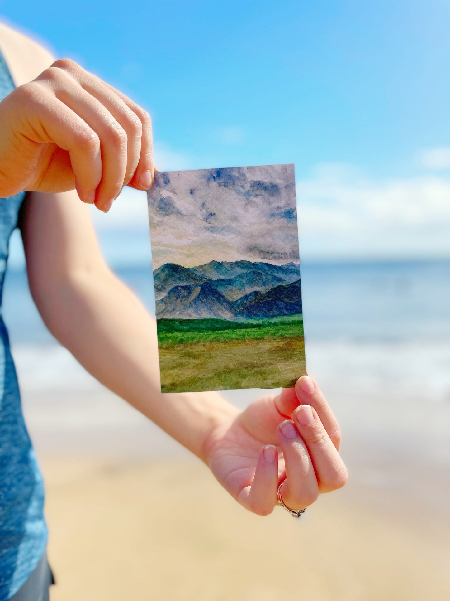 Idaho Mountain Watercolor Print