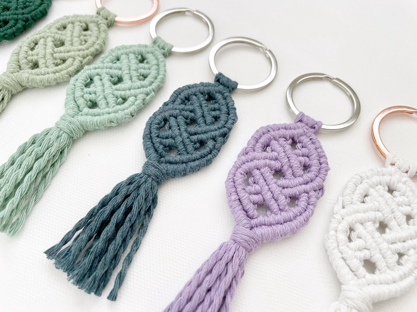 Celtic Knot Macrame Keychain