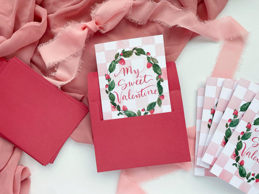 Strawberry Valentine’s Card