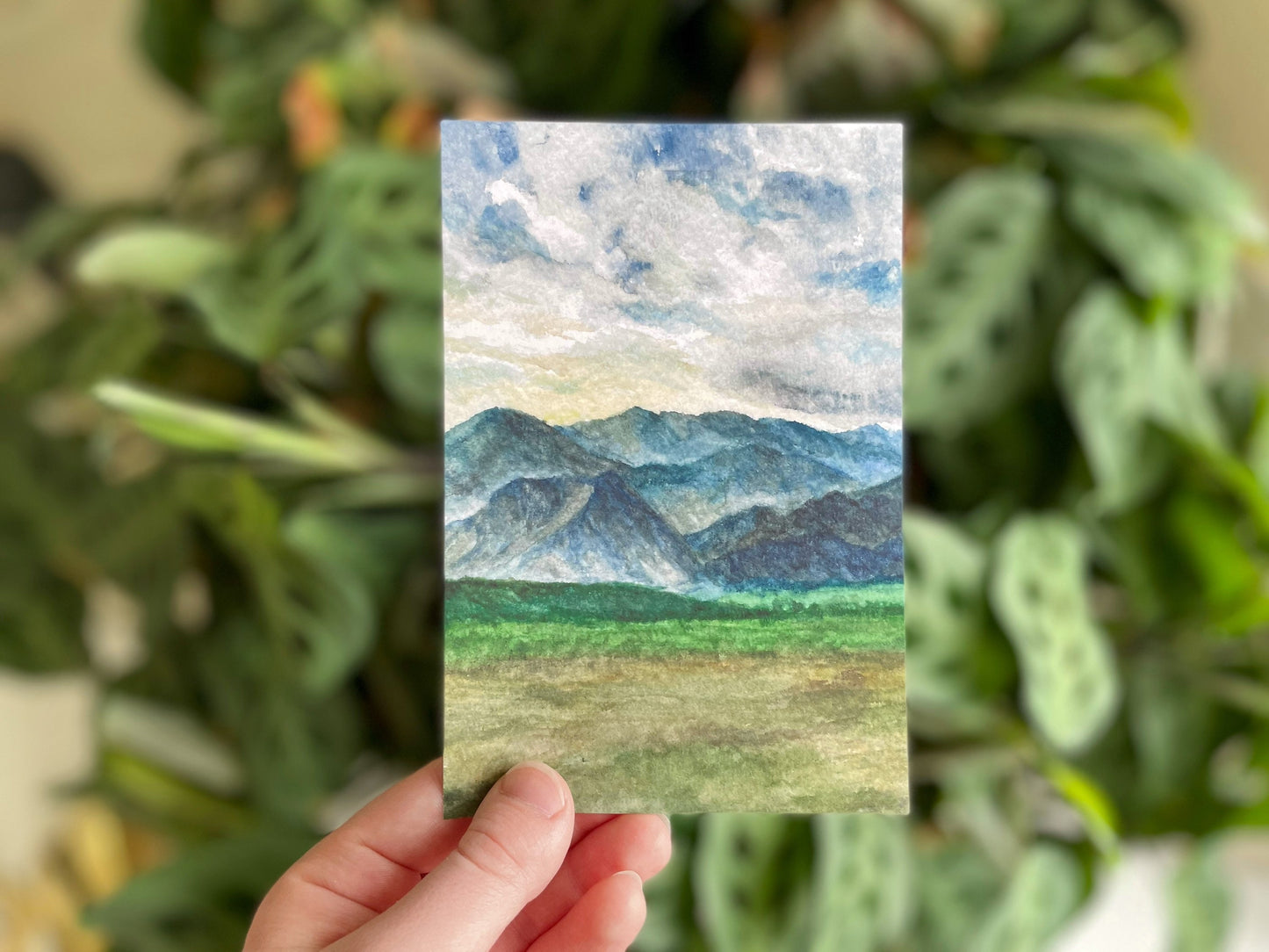 Idaho Mountain Watercolor Print