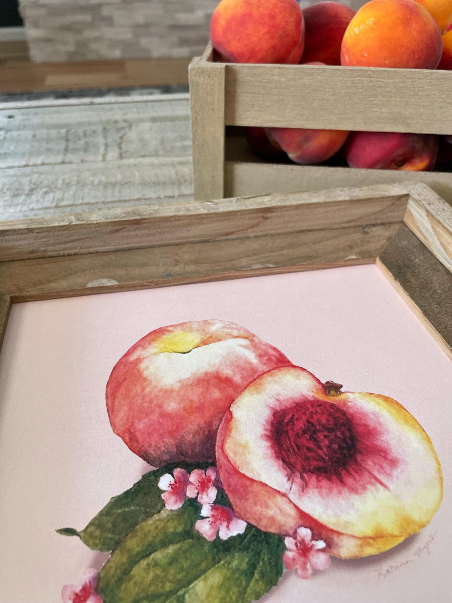 Peach Watercolor Art Print