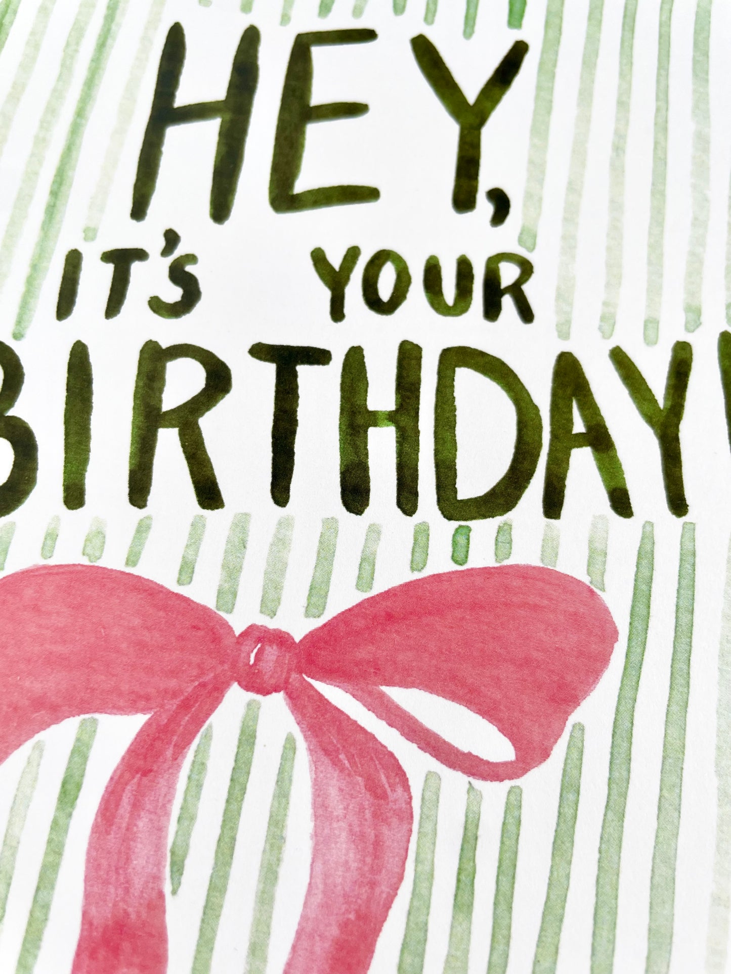 It’s Your Birthday Striped Bow Card