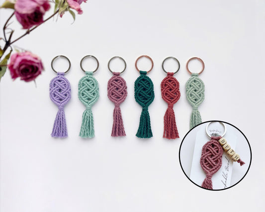 Celtic Knot Macrame Keychain