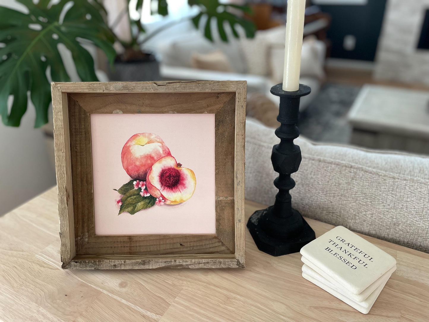 Peach Watercolor Art Print